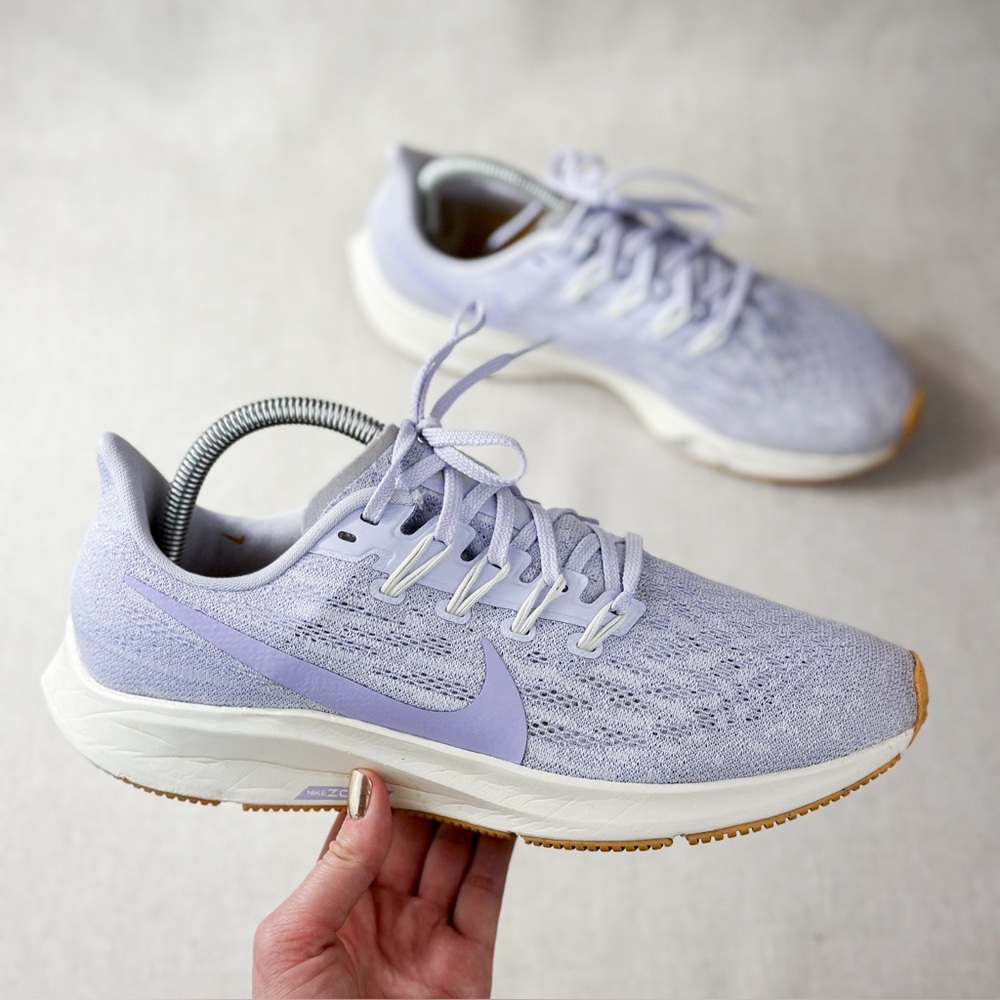 Nike Zoom Air Pegasus 36 Platinum Lavender color, Running Tennis Shoes size US 9